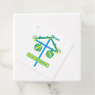 scandinavian design,Personalised Glad midsommar Favour Tags