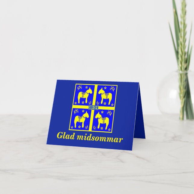 scandinavian design,Personalised Glad midsommar Invitation (Front)