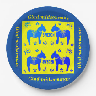 scandinavian design,Personalised Glad midsommar Paper Plate