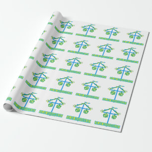 scandinavian design,Personalised Glad midsommar Wrapping Paper