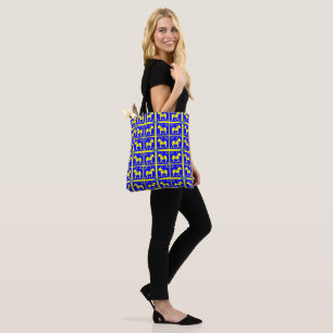 scandinavian design,swedish national colours,Horse Tote Bag