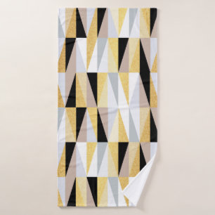 scandinavian design triangles seamless pattern vin bath towel
