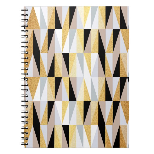 scandinavian design triangles seamless pattern vin notebook (Front)