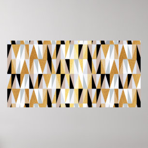 scandinavian design triangles seamless pattern vin poster