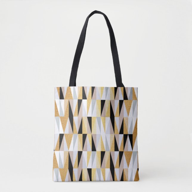 scandinavian design triangles seamless pattern vin tote bag (Front)
