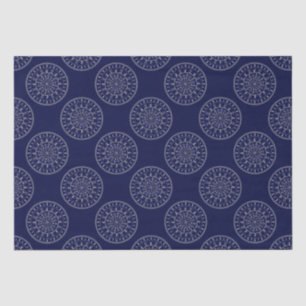 Scandinavian Ditsy Winter Navy & Gold Polka Dots Tissue Paper