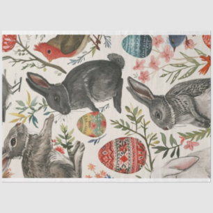 Scandinavian Easter Rabbit Egg Ethnic Tissue Paper
