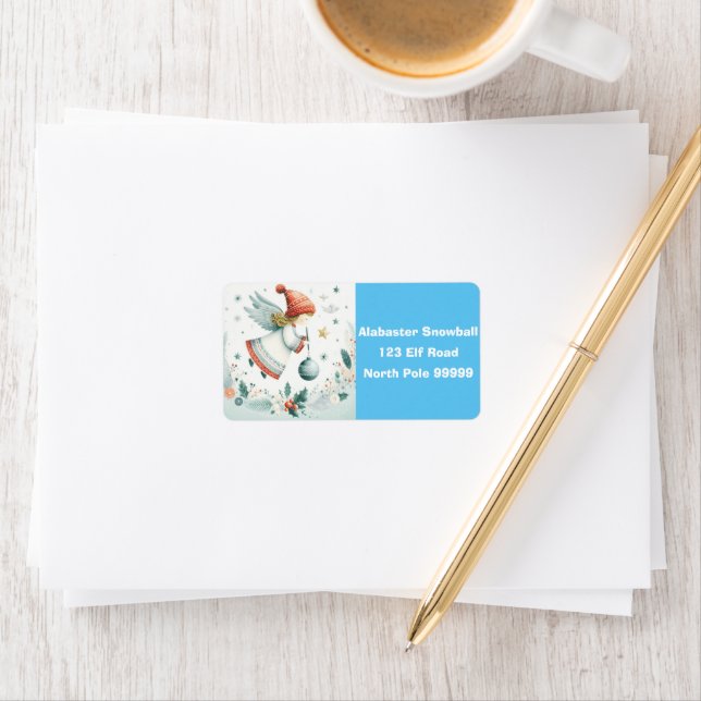 Scandinavian elegance spiritual Christmas angel Label (Insitu)