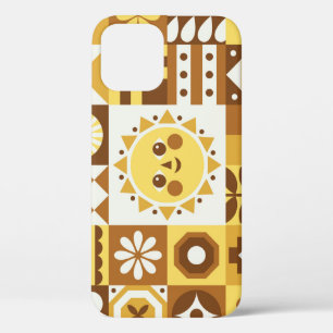 Scandinavian Floral: Abstract Vintage Card. iPhone 12 Case