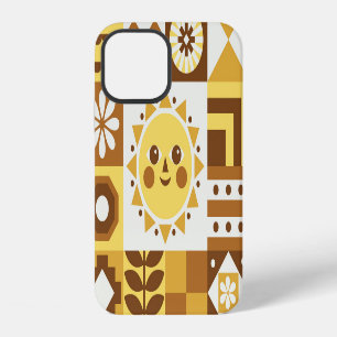 Scandinavian Floral: Abstract Vintage Card. iPhone 12 Case