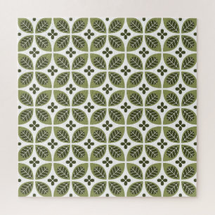 Scandinavian Floral: Seamless Vintage Design. Jigsaw Puzzle