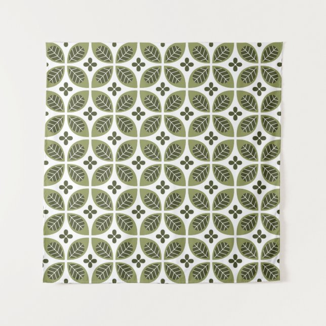 Scandinavian Floral: Seamless Vintage Design. Tapestry (Front)