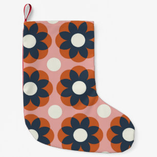 Scandinavian Floral: Vintage Seamless Design Small Christmas Stocking
