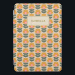 Scandinavian Flower Pattern Personalised iPad Pro Cover<br><div class="desc">Scandinavian Flower Pattern Personalised Recipe Tablet Cover</div>