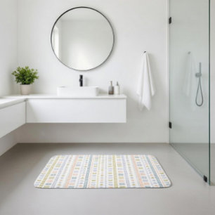 Scandinavian Folk Art Bath Mat