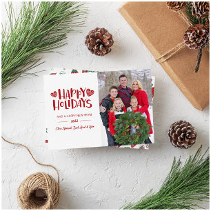 Scandinavian Folk Art Christmas Holiday Photo Card