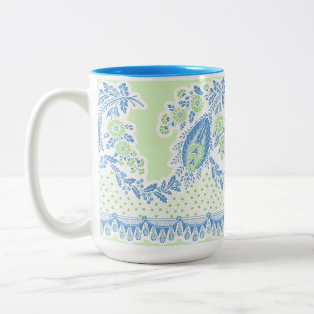 Scandinavian Folk Art Classic Mug blue (Left)