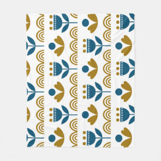 Scandinavian folk art, colourful pattern. fleece blanket