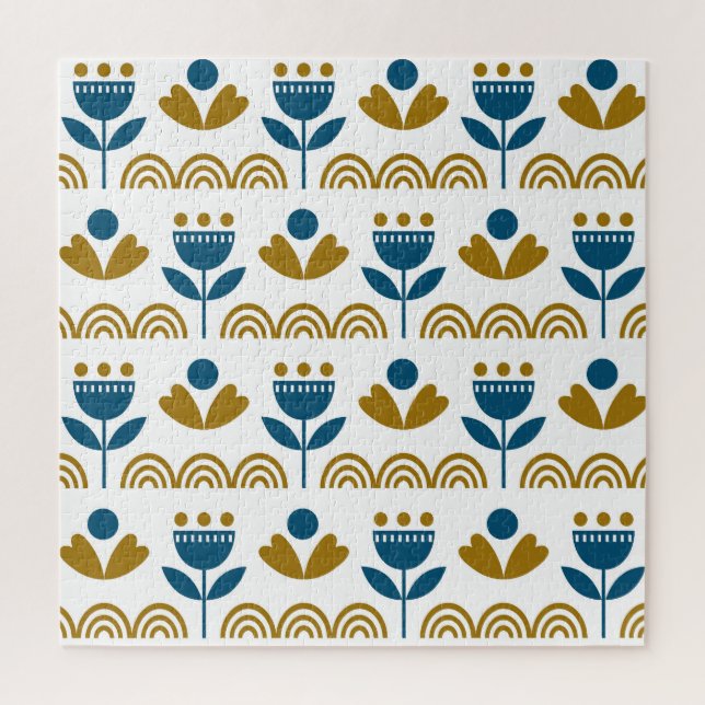 Scandinavian folk art, colourful pattern. jigsaw puzzle (Vertical)