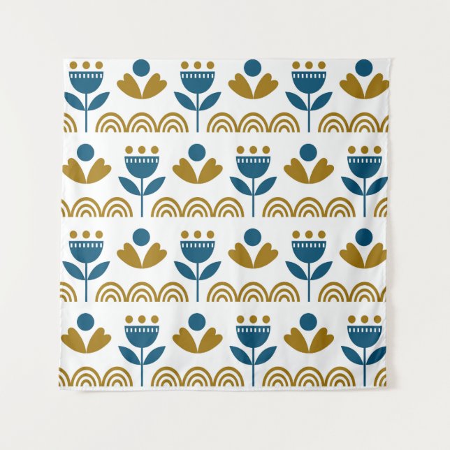 Scandinavian folk art, colourful pattern. tapestry (Front)