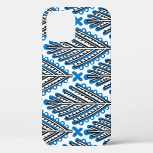Scandinavian Folk Art: Floral Retro Design iPhone 12 Case