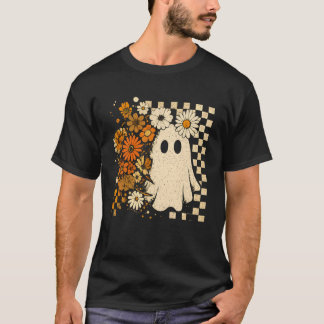 Scandinavian Folk Art Halloween Ghost Boho Fall Wo T-Shirt