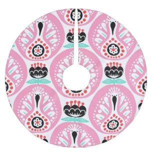 Scandinavian Folk Art: Nordic Seamless. Brushed Polyester Tree Skirt