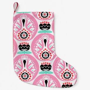 Scandinavian Folk Art: Nordic Seamless. Small Christmas Stocking