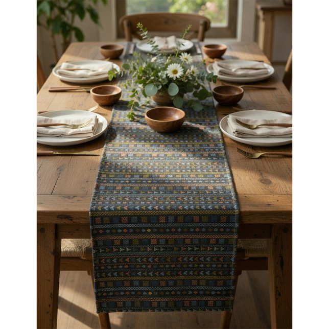 Scandinavian Folk Art Pattern Table Runner (Creator Uploaded)