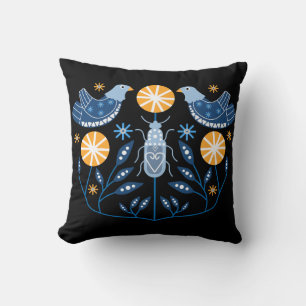 Scandinavian Folk Art Prints   Nordic Decor Mug Cushion