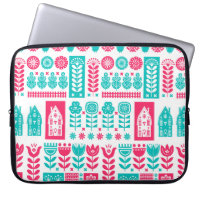 Scandinavian folk art seamless vintage pattern wit