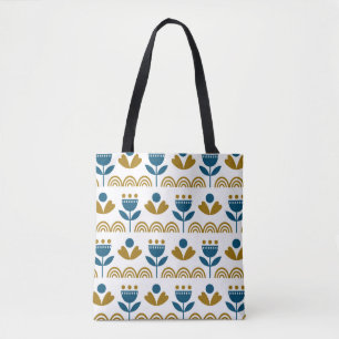 Scandinavian folk art seamless vintage pattern wit tote bag