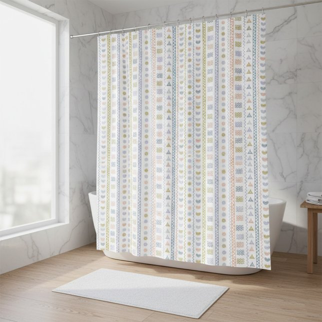 Scandinavian Folk Art Shower Curtain (Creator Uploaded)