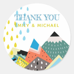 Scandinavian Folk Art Stickers -Favours Baby Showe