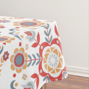 Scandinavian Folk Art Velkommen Table Cloth
