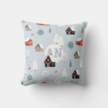 Scandinavian Folk Art Village Monogram Initials