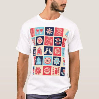 Scandinavian folk art: vintage floral. T-Shirt