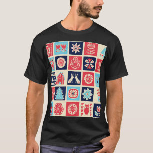 Scandinavian folk art: vintage floral. T-Shirt