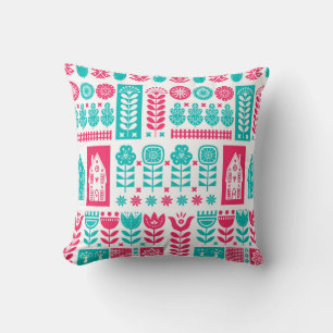 Scandinavian Folk Art: Vintage Seamless Cushion