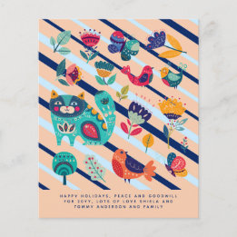 Scandinavian Folk Art Xmas Holidays Annual Letter