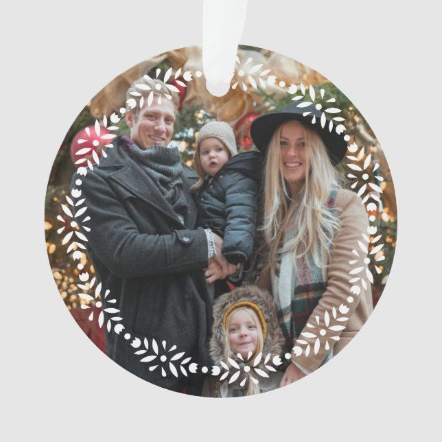 Scandinavian Folk Dala Horse Christmas  Ornament (Front)