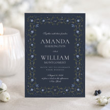 Scandinavian Folk Navy Blue Wedding