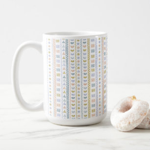 Scandinavian Folk Pattern Decorative Coffee Mug