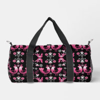 Scandinavian Folk Pink And White Birds