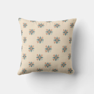 Scandinavian Folk Snowflake Motiv Pattern Cushion