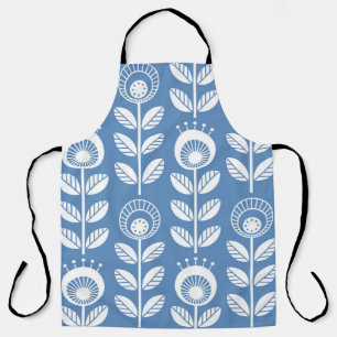 Scandinavian folk style flowers - seamless floral apron