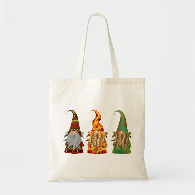 Scandinavian Forest Gnomes Tote Bag (Front)