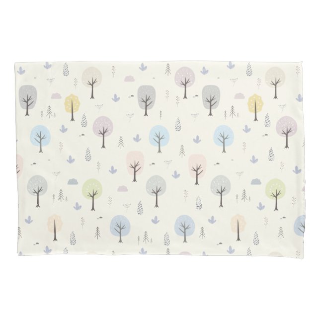 Scandinavian Forest Seamless Pattern Pillowcase (Front)