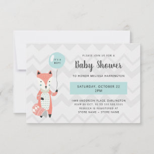 Scandinavian Fox boy baby shower