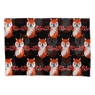 Scandinavian Fox Folk Art Pillowcase